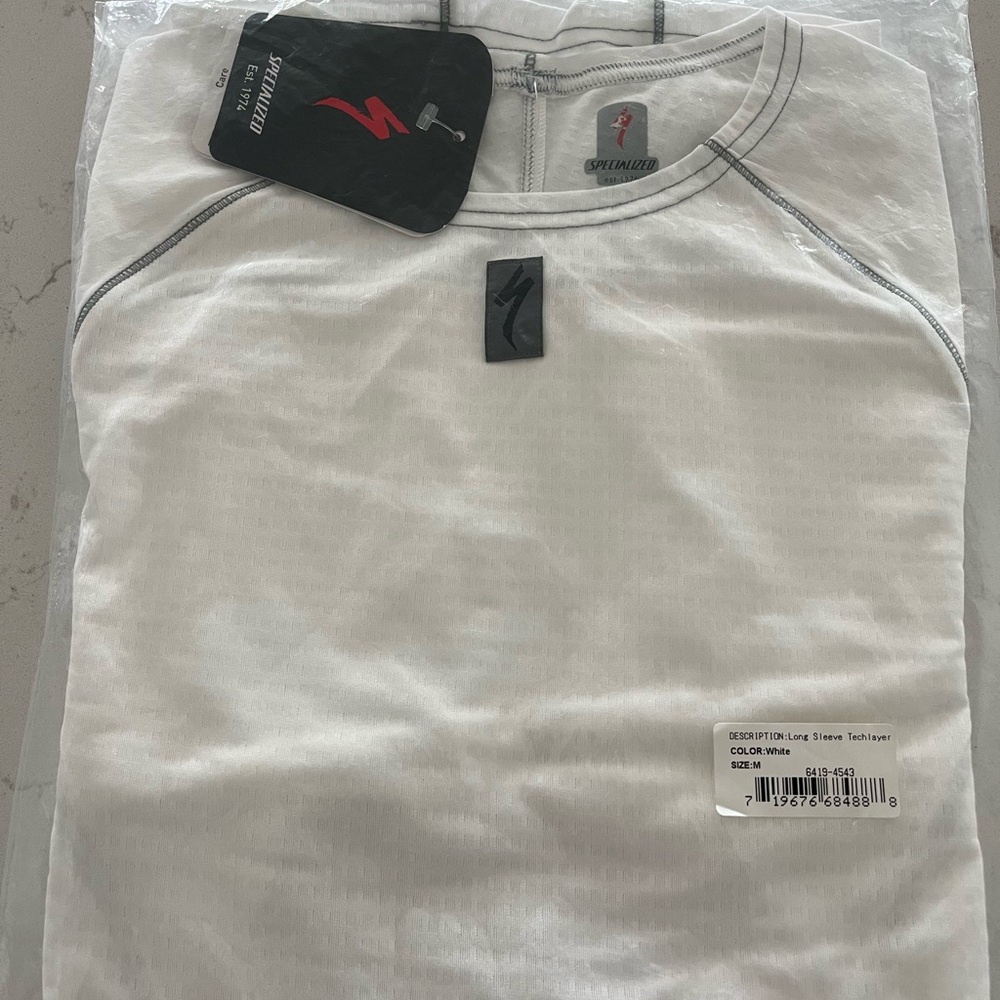 Specialized White Techlayer Long Sleeve